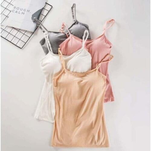 Sexy Women Padded Bra Vest Spaghetti Strap Tops Camisole Push Up Bra Vest Tank Cami Sleeveless Tank Top Underwear Acce