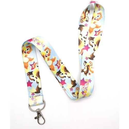 Hot New chipmunk Lanyard for Keys Mobile Phone Neck Straps Cartoon Keychains Lovely