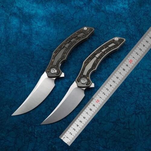 DICORIA Stedemon PRKI Real S90V Blade Imported Carbon Fiber Titanium Folding Knife Hunt Tactical Outdoor Camp Pocket EDC Tool