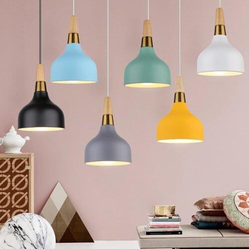 Modern LED Pendant Lights Lighting Aluminum Retro Loft Home Living Room Hanging Lamps Bedroom Luminaria Coffee Light Fixture E27