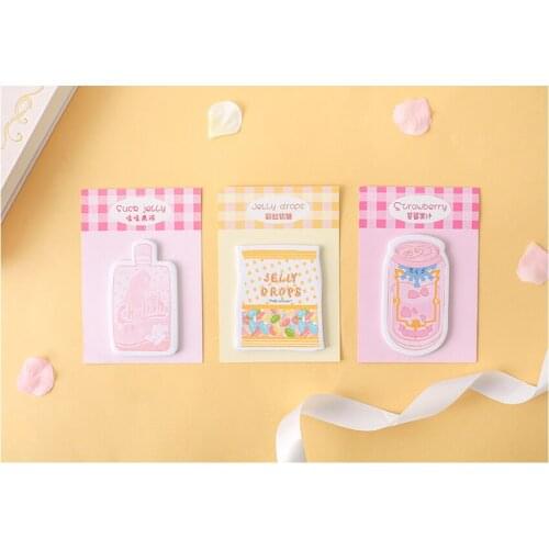 30pcs/pack Snacks Series Mini Convenient Stationery Paper Memo Note Pad Pattern Sticky Notes