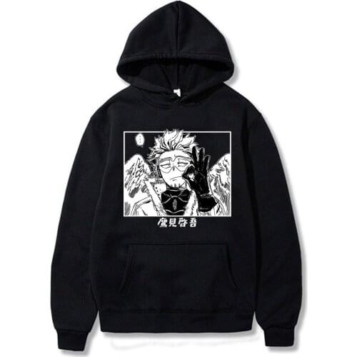 Cosplay Harajuku Anime My Hero Academia Unisex Hoodies Japanese Anime Hawks Printed Mens Hoodie Casual Sweatshirts