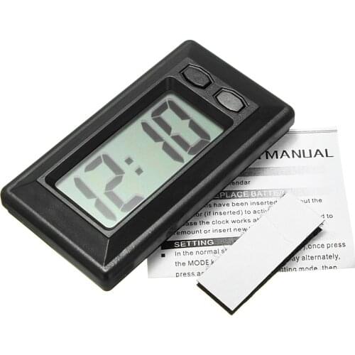 Ultra-thin LCD Digital Display Car Vehicle Dashboard Clock with Calendar Display Mini Portable Automobile Accessories