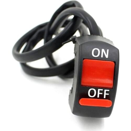 Universal Motorcycle Handlebar Flameout Switch ON OFF Button for Moto Motor ATV Bike DC12V/10A Black