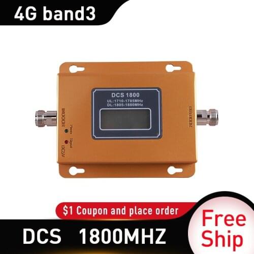 65dB Gain 4G LTE DCS 1800mhz Moblie phone Booster GSM 1800 Signal Repeater 4G Network Cellular Cell phone Amplifier