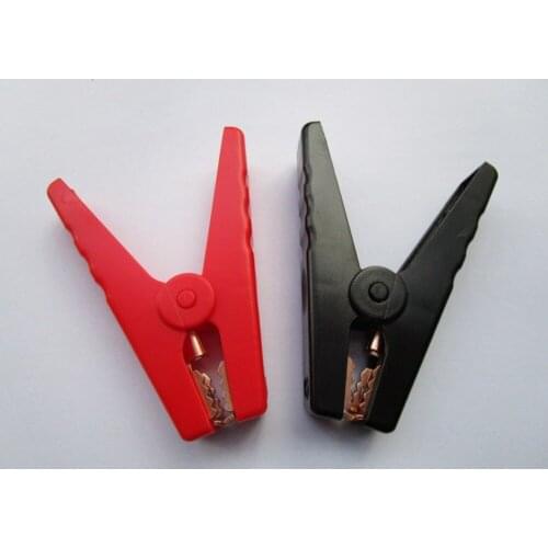 10 pair (20 pcs) Battery Clip Insulated Clamp 95mm 10A Red and Black ML