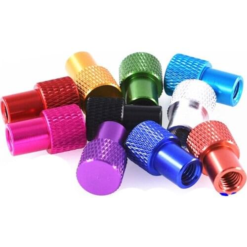 3pcs M5 aluminum alloy blind hole steps hand screws nuts high head pineapple grain knurled lengthen fasten handle color nut