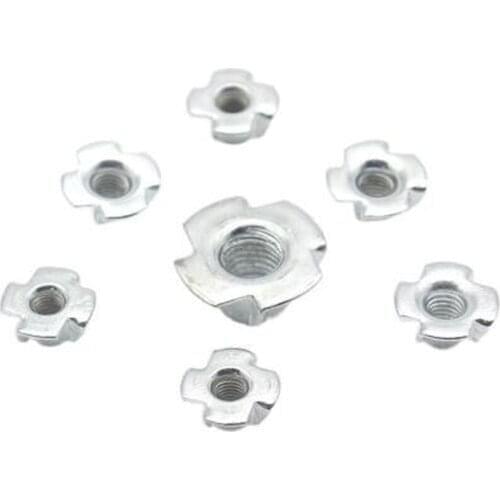 7pcs Stainless Steel Galvanized Four-Claw Nut Cold Heading Claw Nut With Inlaid Nuts M3M4M5M6M8M10