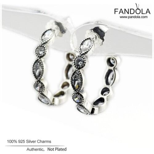 Authentic 925 Sterling Silver Earring Clear CZ Alluring Brilliant Marquise Earrings for Women Fashion Jewelry pendientes