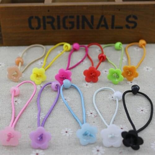 Free Shipping! 2018 New 100pcs/lot Arrive Children Flower Hair DIY Accessories Kids Elastic Hair Bands Diy Findings