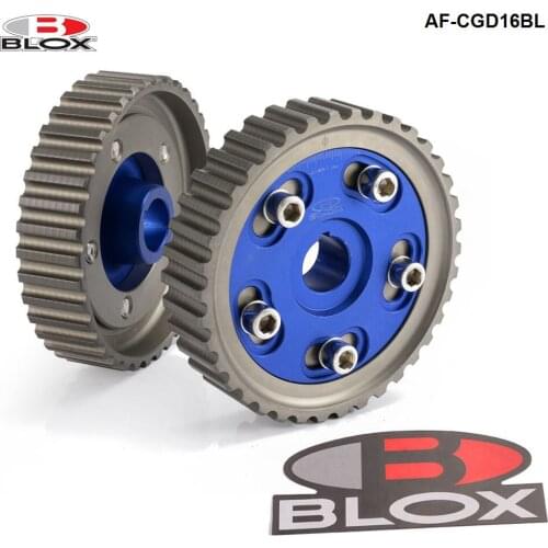 Blox 2pcs Adjustable Cam Gears Pulley For Honda SOHC D15/D16 D-SERIES SOHC ENGINE 88-97 Inlet and Exhaust AF-CGD16BL