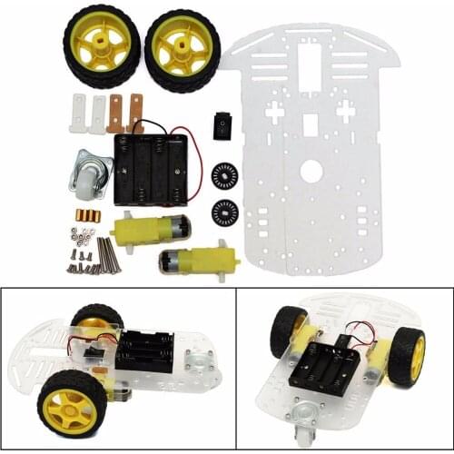 DIY Smart Motor Robot Car Chassis Battery Box Kit Speed Encoder