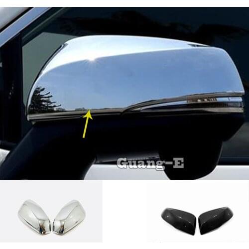 For Toyota Highlander 2020 2021 2022 Car ABS Decoration Cover Stick Rear View Rearview Side Glass Mirror Trim Frame 2pcs