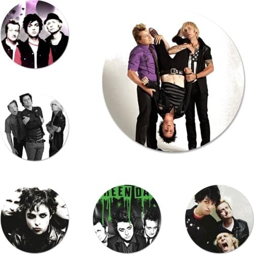 Brand Green Day Icons Pins Badge Decoration Brooches Metal Badges For Backpack Decoration 58mm