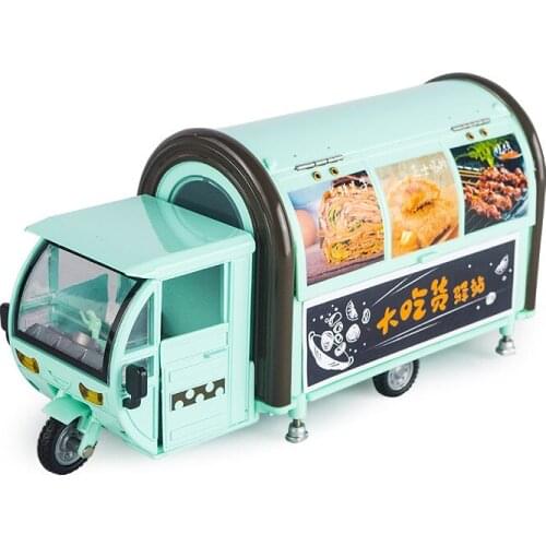 Diecast Engineering Vehicles KDW Alloy Model Cars Trucks Toys for Children gld2 1:20 Playhouse DIY Fast Food Tricycle
