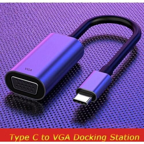 Type C to Female VGA Adapter Cable Male to Female Converter for MackBook Huawei Xiaomi Samsung HD Video adapters Converter