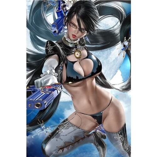 Print Canvas Game Metroid Gunman Sexy Girl Art Poster 40x60 50x70 60x90 Custom Painting Living Room Bedroom Hanging Picture