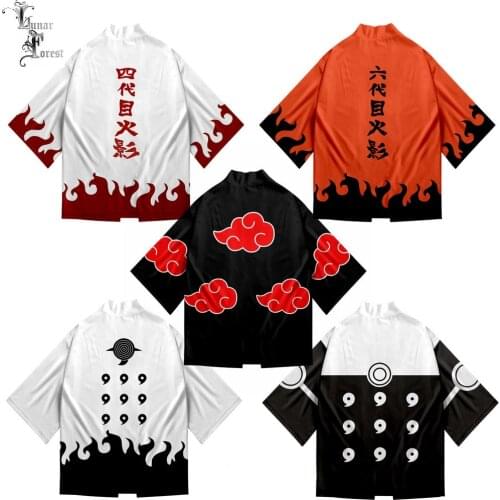 Sasuke/Kakashi 3D Print boy girl Japanese Kimono Haori Yukata Cosplay Women/Mens Summer Short Sleeve Casual Cool tops Oversized