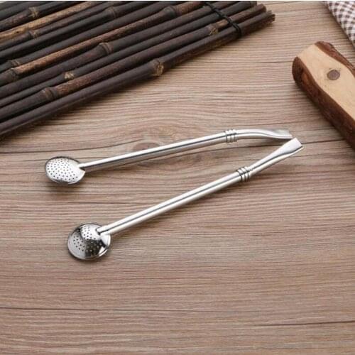 Creative Bar Filtered Coffee Filter Tool Mate stainless steel Tea Bombilla Gourd Drinking Straw LX2177