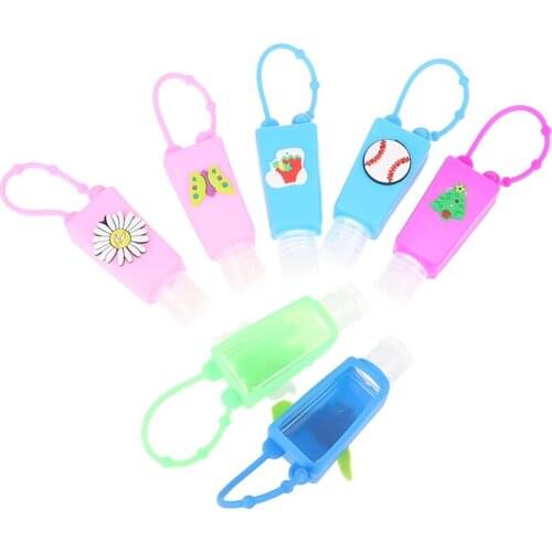 HOT! 30ml Cartoon Waterless Silicone Bath Body Works Hand Sanitizer Pocketable Antibacterial Holder