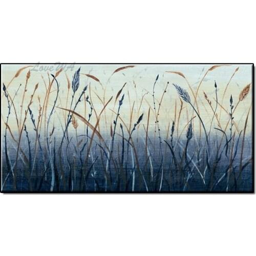 Little Grass Landscape Paintings Canvas Painting Oil Painting Pictures Lover Wall Art Pictures for Living Room Art Unframed