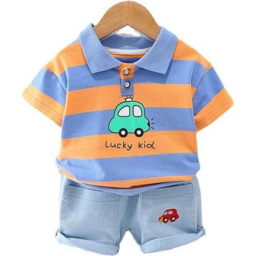 Fashion Children Sport T-Shirt Shorts 2Pcs/Set New Summer Baby Boys Girls Cotton Clothes Toddler Casual Costume Kids Tracksuits