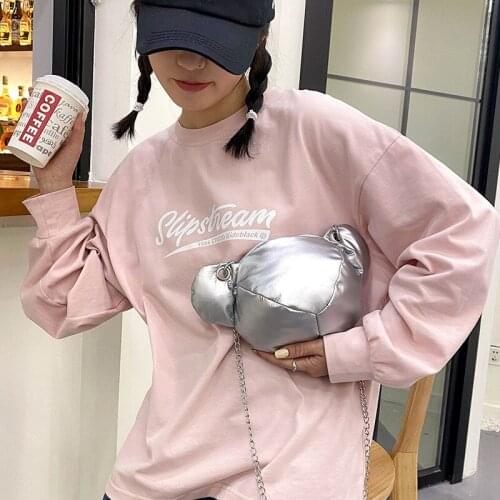 Fashion Designer Chain Crossbody Bag for Women 2021 Luxury Small Round Shoulder Bag Female PU Leather Mini Purses