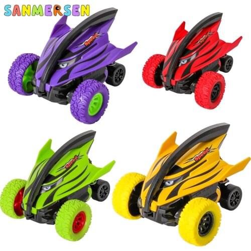 Two/Four Color Set Kids Pull Back Off Road Vehicle Anti Shatterproof 360 Degree Rotating Children Toys Car for Boys Friction Car