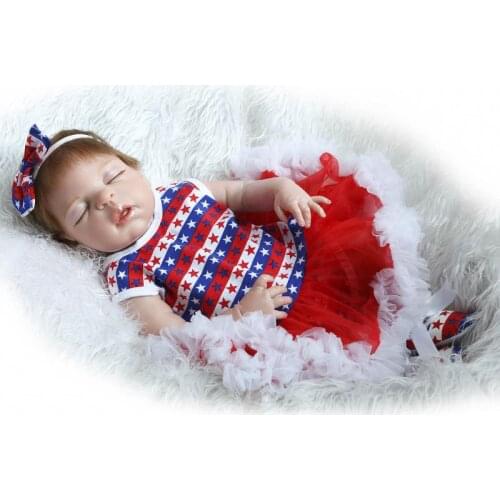 Real sleeping bebe doll girl dolls 22"NPK soft silicone reborn dolls for children xmas gift newborn girl toddler reborn boneca