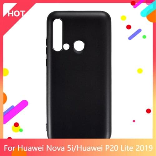 Nova 5i Case Matte Soft Silicone TPU Back Cover For Huawei P20 Lite 2019 Phone Case Slim shockproof