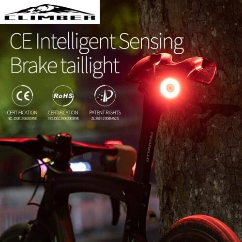 New Store Bike Smart Light Brake Sensor Intelligent Cycling Lamp MTB Taillight Road Bike Accessories Night Riding Bicycle Light