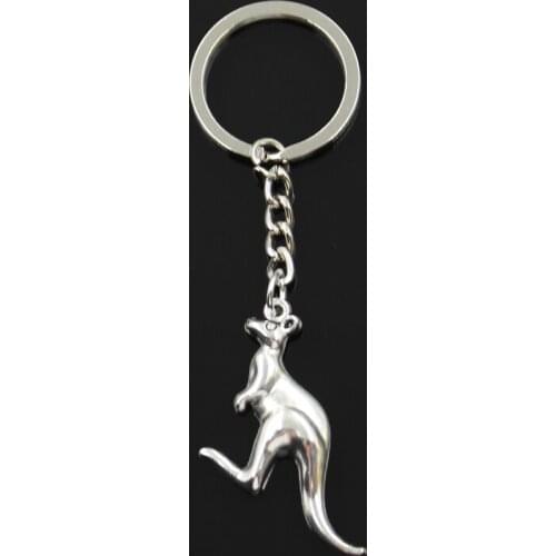 New Fashion Keychain 47x31mm Kangaroo Pendants DIY Men Jewelry Car Key Chain Ring Holder Souvenir For Gift