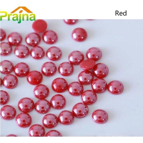 Prajna 4mm High Quality Ceramics Pearl Rhinestone Decorations Applique Hot Fix DIY Rhinestone Beads Adhesive Wedding Dress B