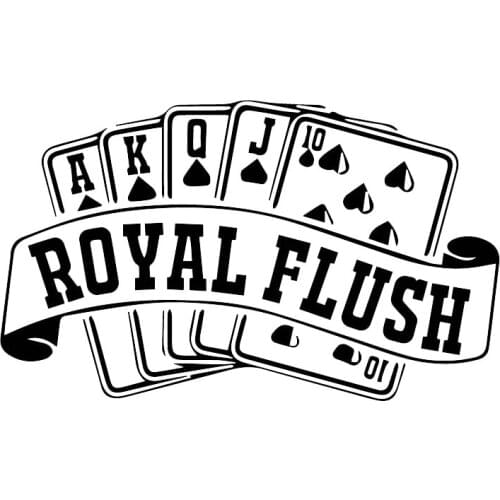 Entertainment Poker Applique High Quality Car Window Decoration Personality Pvc Waterproof Applique Black/white, 18cm*11cm