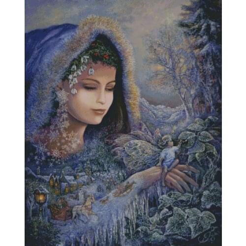 Needlework,A world of ice and Snow Princess Girl Counted embroidery,DIY Cross stitch kits,Art Pattern Cross-Stitching decor