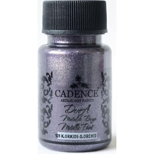 Cadence Dora Silvery Metallic Paint 139-Koyu Orchid 50ml