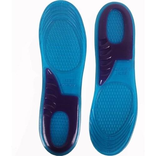 Silicone Gel Sneaker Insoles For Outdoor Sports Running Soft Breathable Massaging Shoes Pads Arch Support Insole Men Women