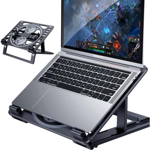 Foldable Laptop Stand Cooler With Cooling Fan For Macbook Pro Air iPad DELL HP Desktop Holder Notebook Stand Laptop Accessories