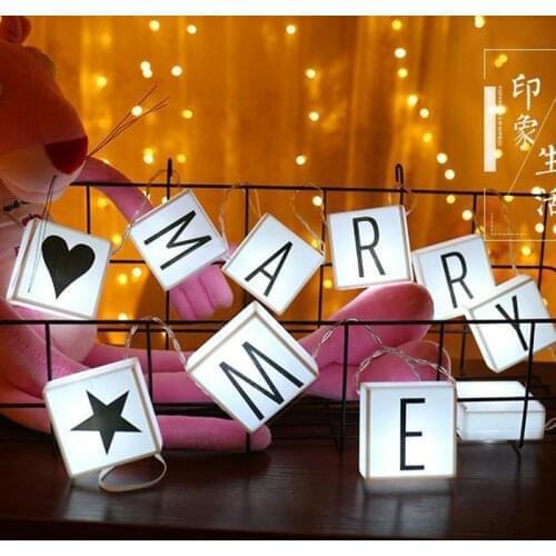 Letter String Lgiht 1.5m 10leds 3m 20leds Lightbox Night lamp Box DIY Letters Symbol Cards Decoration Lamp