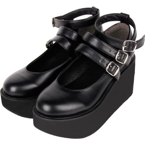 Angelic imprint woman mori girl lolita cosplay shoes Japanese Harajuku heels pumps women student college dress party shoes 33-47