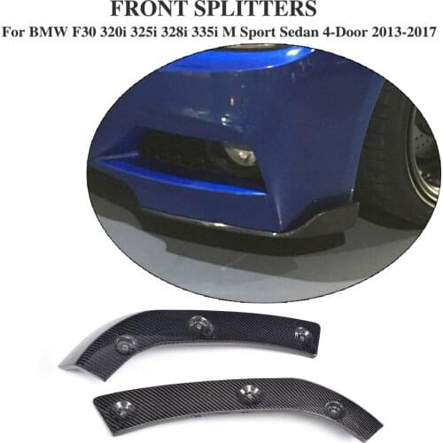 Carbon Fiber Front Bumper Splitter Apron Flaps for BMW 3 Series F30 320i 325i 328i 335i M Sport Sedan 4-Door 2013-2017 2PCS/Set