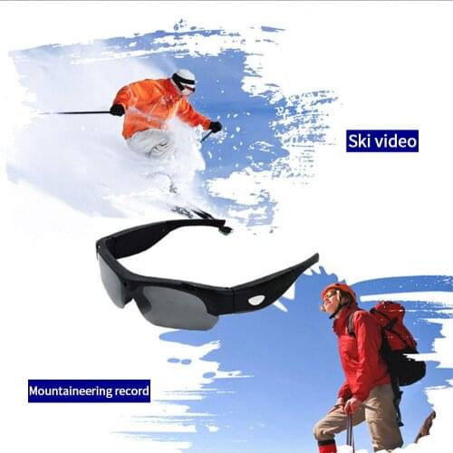 HD 1080P Camera Smart Glasses Black/Orange Polarized Lens Sunglasses Camera Action Sport Video Camera Glasses With SD Card Slot