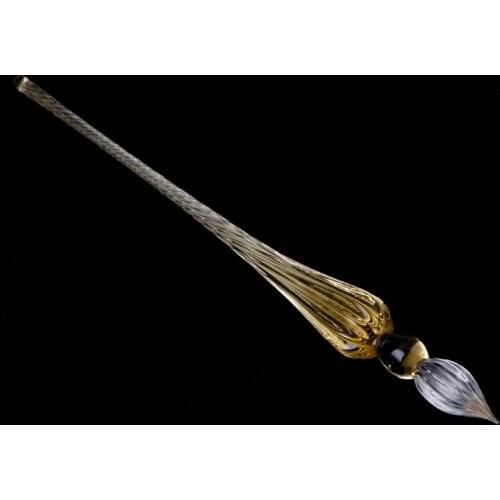 Vintage Glass Dip Dipping Pen Signature Filling Ink Fountain Pens With Gift Box G88D