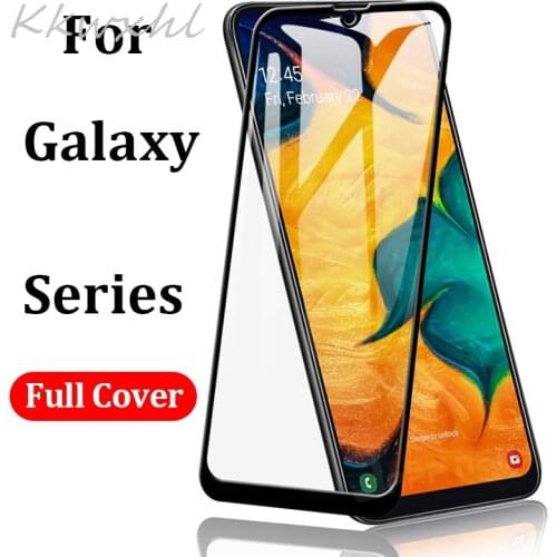 2PCS 9H Cover Tempered Glass for Samsung Galaxy A10 A20 A20E A30 A40 A50 A70 M10 M20 M30 Full Screen Protector Protective Film