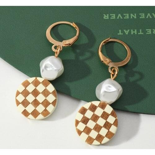 Geometric Pendant Earrings Multiple Drop Earrings Unique Design Flowers Resin Acrylic Dangle Earring For Woman Jewelry Gift