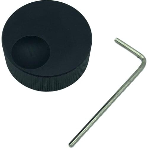 2pcs 32*13mm Audio Multimedia Speakers Aluminum Knobs Volume Adjustment Knobs - Black