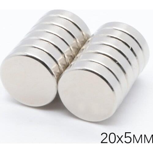 50pcs 20mmx5mm N35 Super Strong Magnet Rare Earth Disc Ndfeb Neo Permanet Neodymium Magnets magnet strong magnetic 20x5 mm