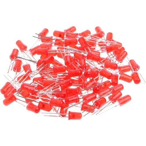 500 Pcs 3V 20mA 5mm Round Light Emitting LED Diode Assorted Kit 5 Colors