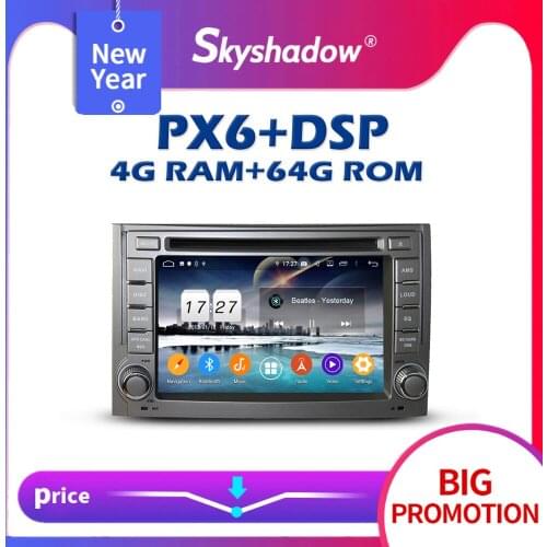 PX6 DSP IPS 2DIN Android 10 4G + 64GB Car DVD Player For Hyundai H1 Grand Starex 2007-2012 GPS Map RDS Radio wifi Bluetooth 5.0