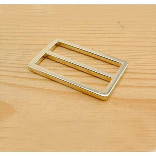 1(inner diameter) inch Shine Gold alloying strap adjuster rectangle sliders 50pcs 3mm thickness
